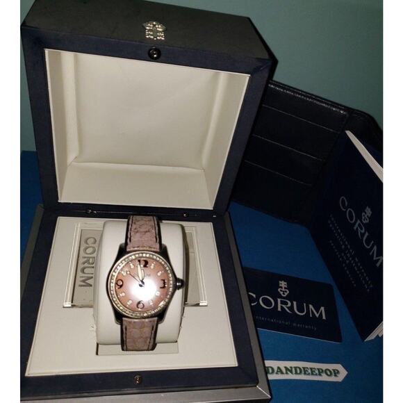 Limited Special Edition Corum Bubble Ladies Diamond MOP Watch 39.151.47 W/ Box - Picture 1 of 12